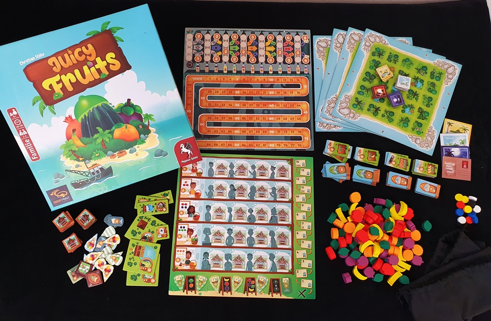 Spielkarton und Inhalt