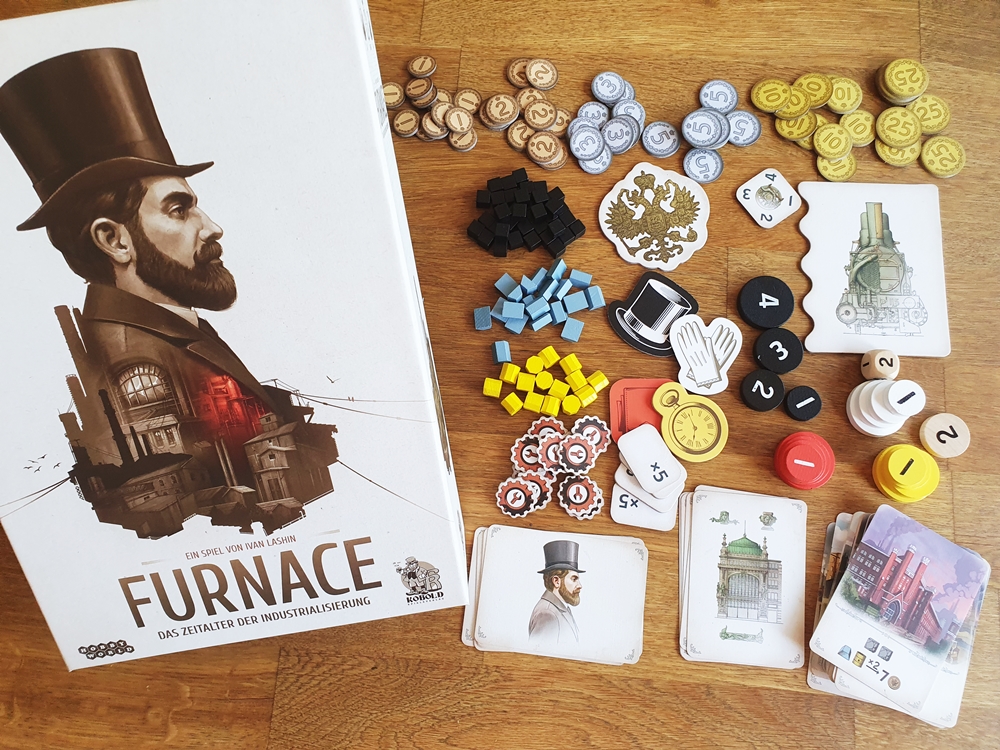 Spielkarton und Inhalt