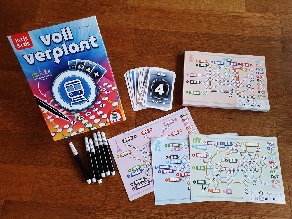 Spielkarton und Inhalt