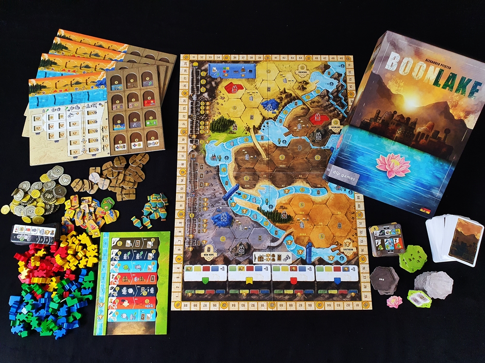 Spielkarton und Inhalt