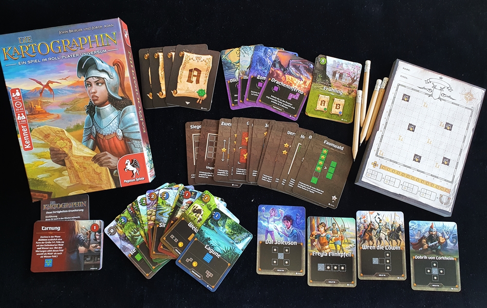 Spielkarton und Inhalt