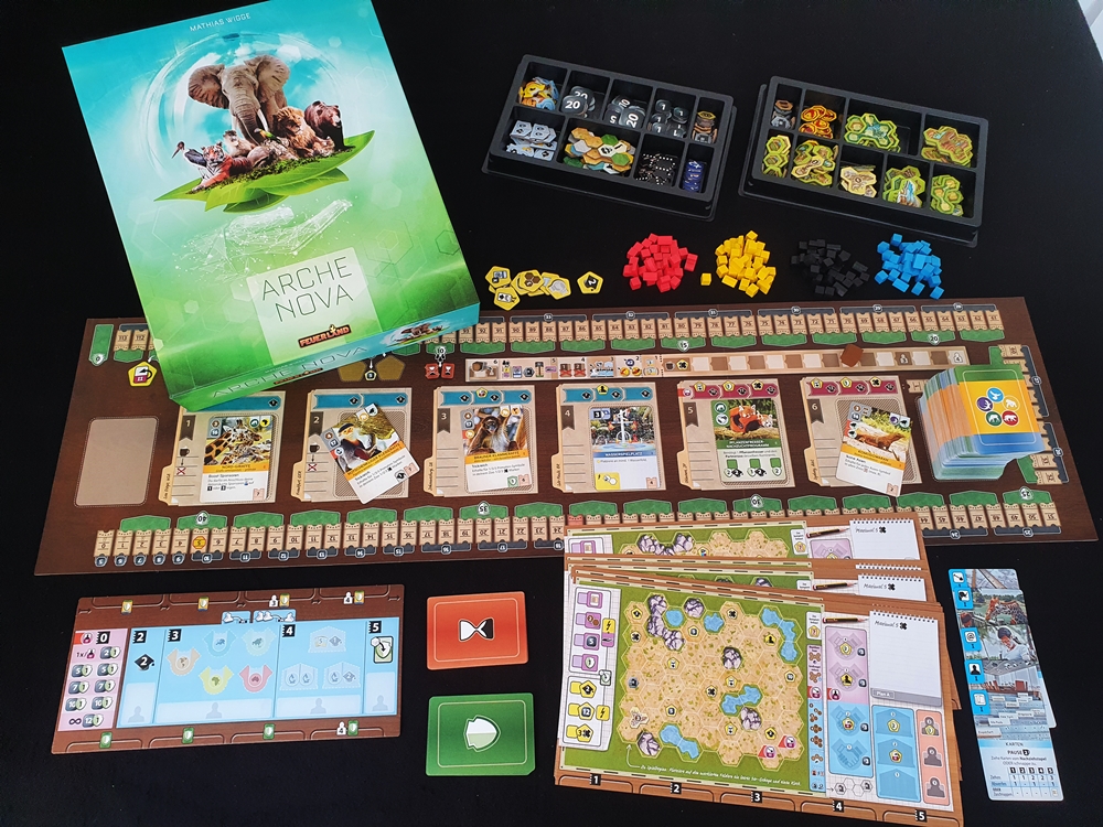 Spielkarton und Inhalt