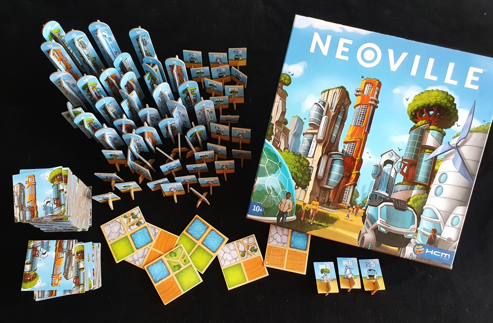 Spielkarton und Inhalt