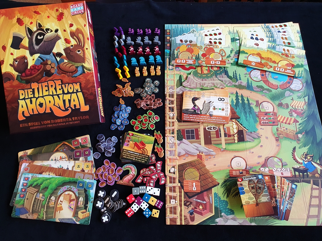 Spielkarton und Inhalt