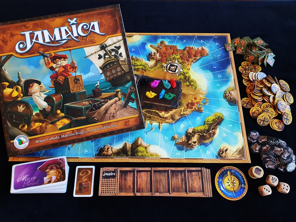 Spielkarton und Inhalt