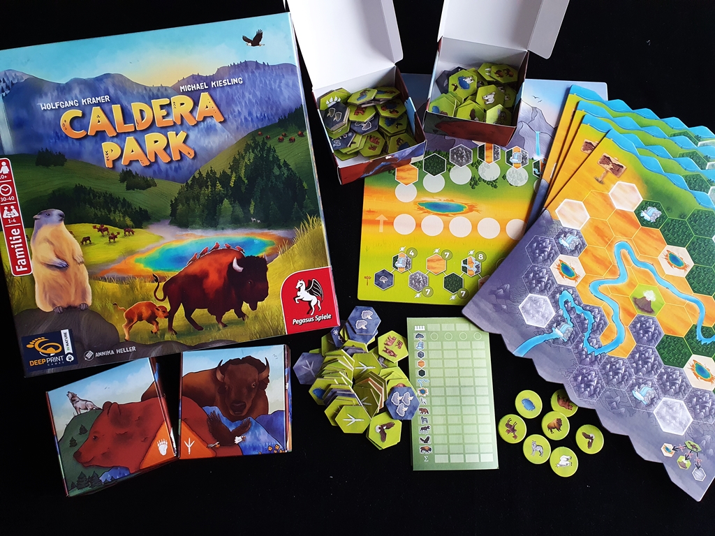 Spielkarton und Inhalt