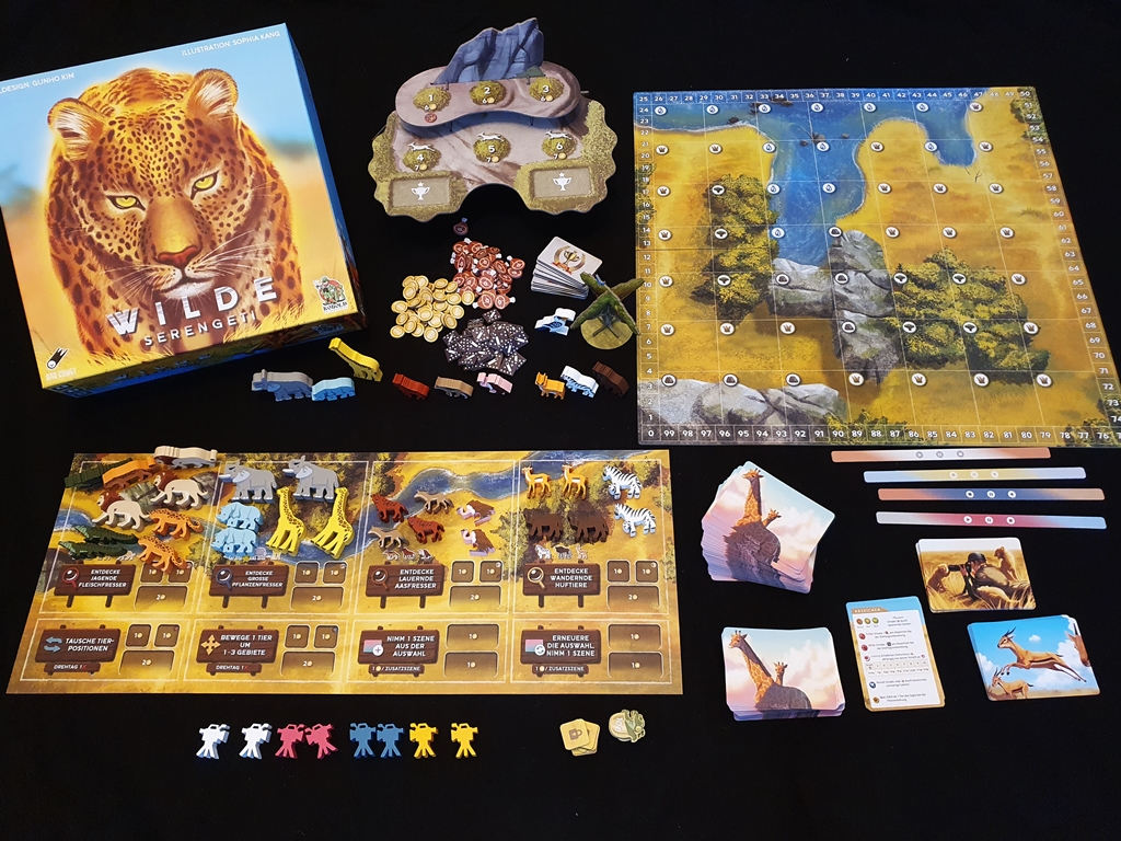 Spielkarton und Inhalt