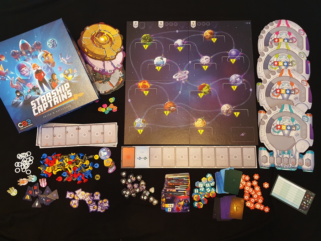 Spielkarton und Inhalt