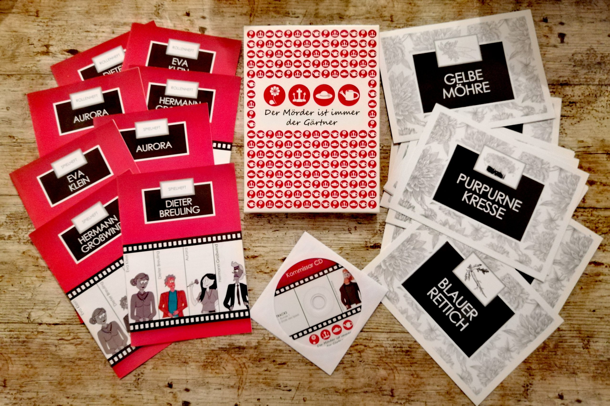 Spieleschachtel mit Inhalt