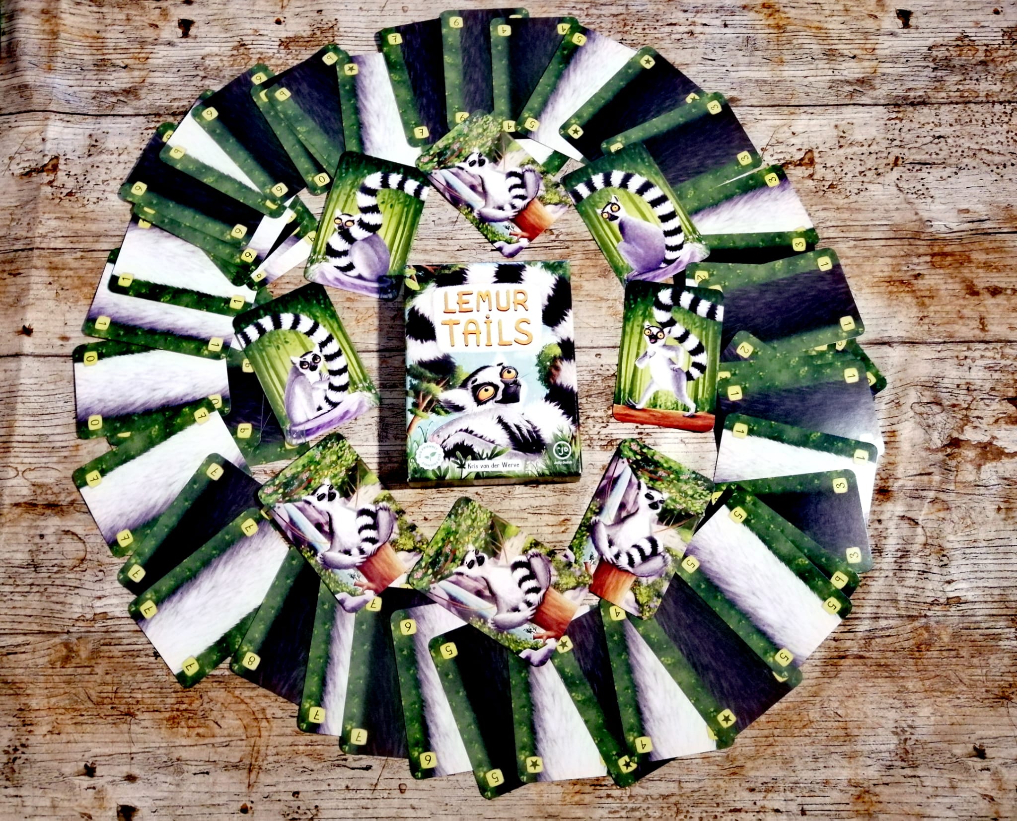 In der Spieleschachtel befinden sich viele Karten.