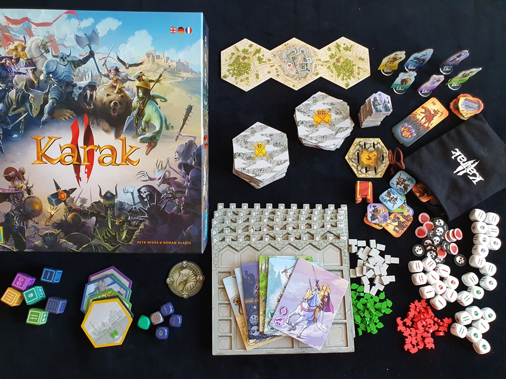 Spielkarton und Inhalt