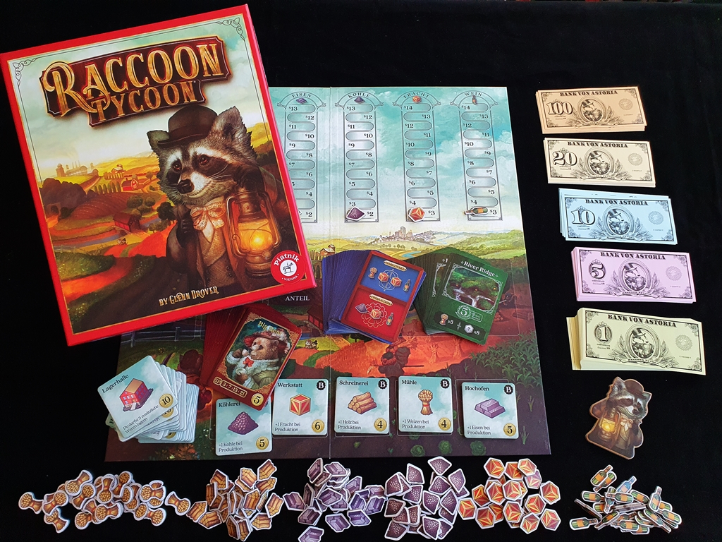 Spielkarton und Inhalt