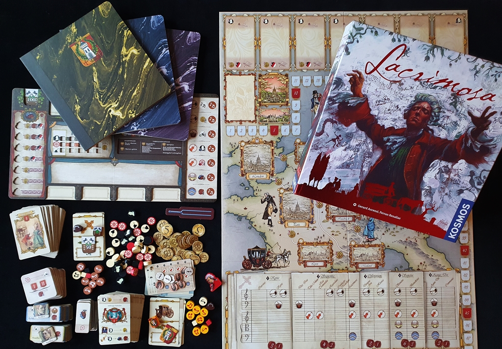 Spielkarton und Inhalt