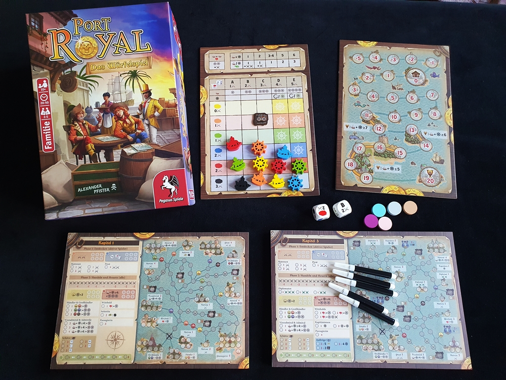 Spielkarton und Inhalt