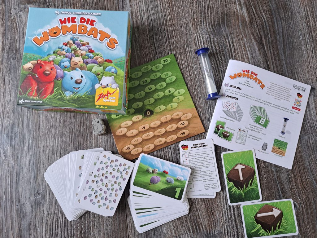 Spielkarton und Material