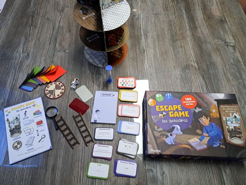 Spielmaterial und Spielkarton