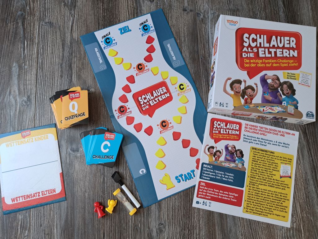 Spielmaterial und Spielkarton