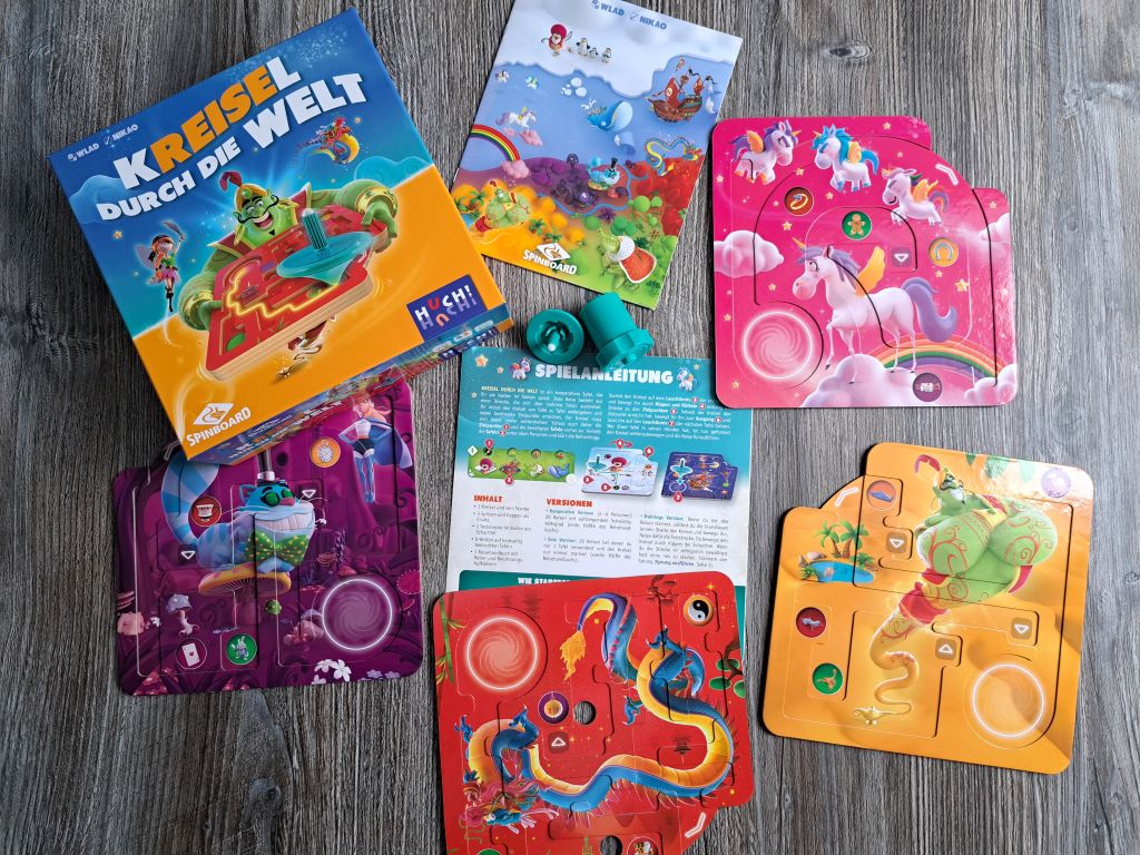 Spielmaterial und Spielkarton