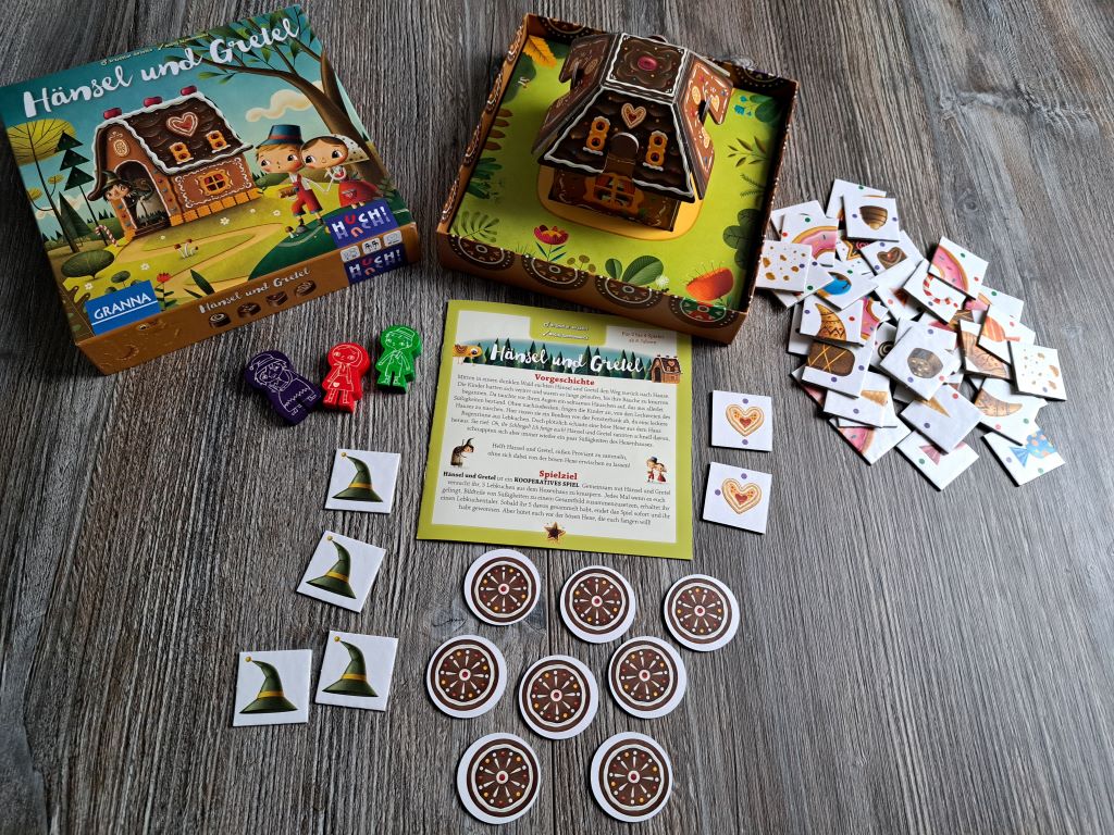 Spielmaterial und Spielkarton