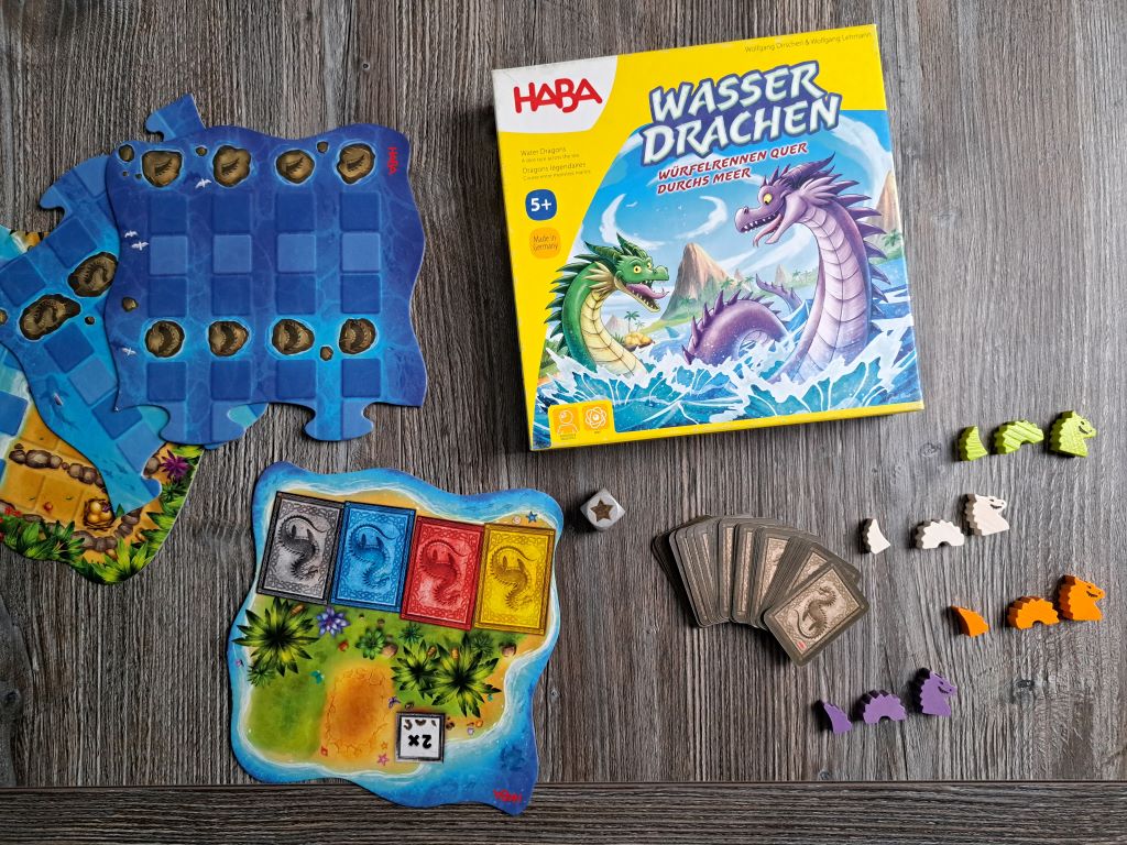 Spielmaterial und Spielkarton