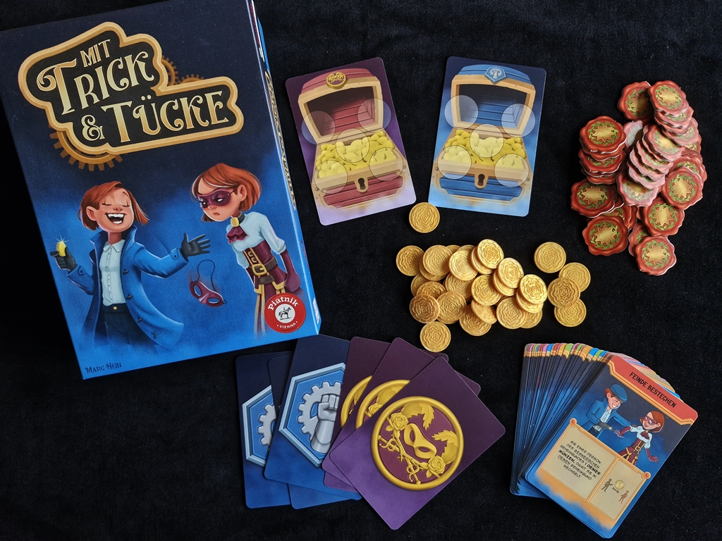 Spielkarton und Inhalt