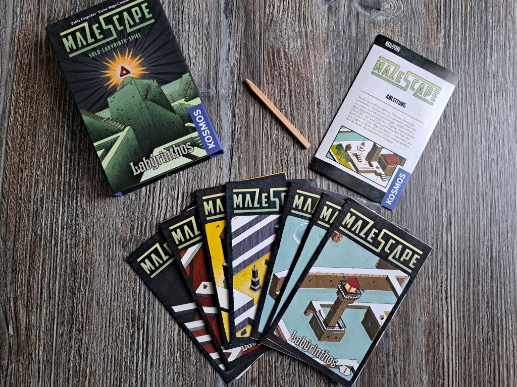 Spielmaterial und Spielkarton