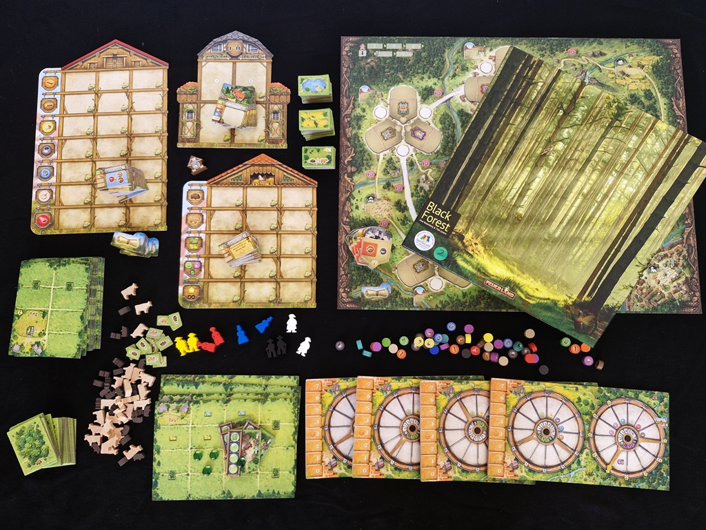 Spielkarton und Inhalt