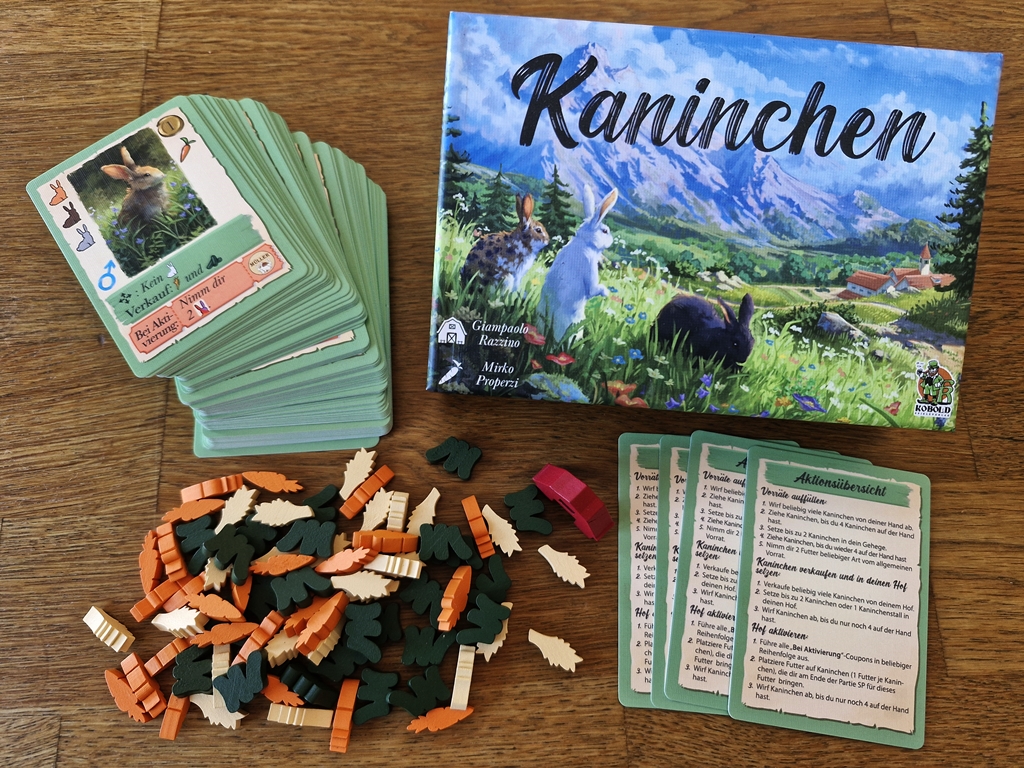 Spielkarton und Inhalt