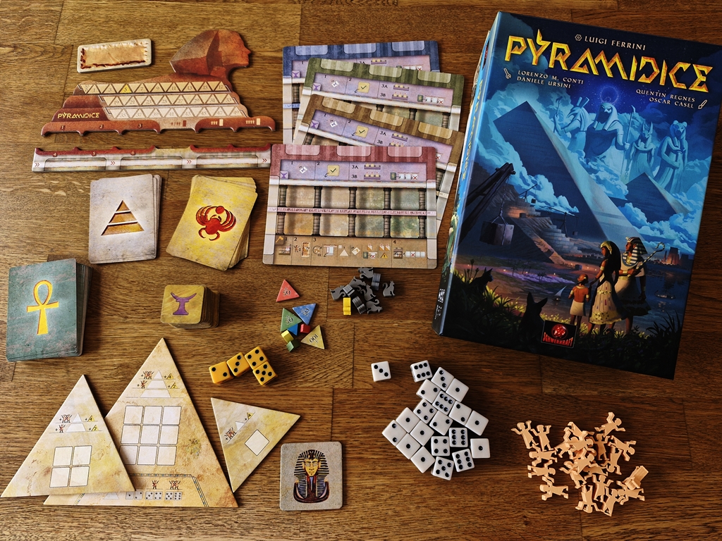 Spielkarton und Inhalt