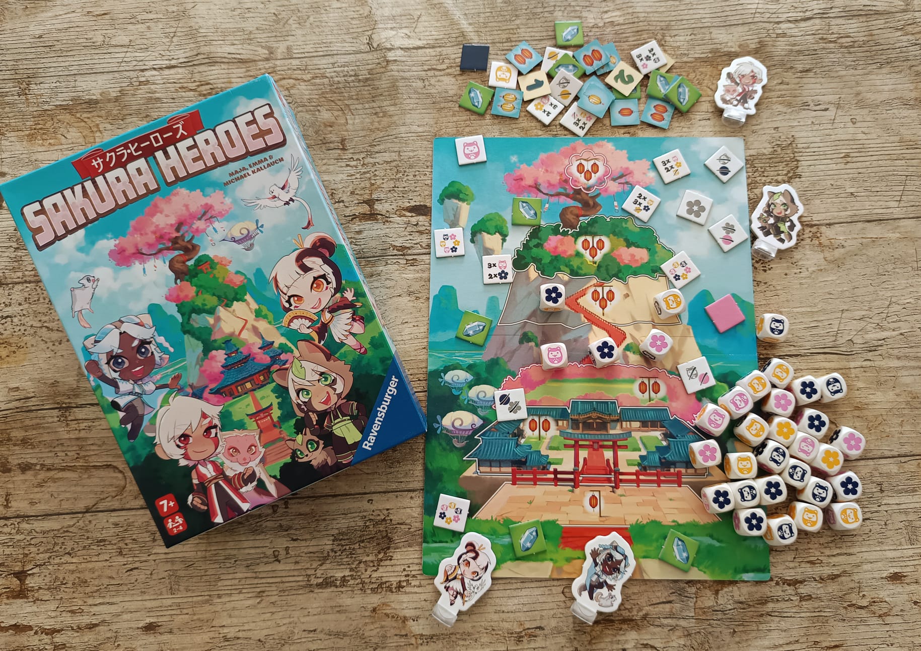 Spieleschachtel mit Inhalt.